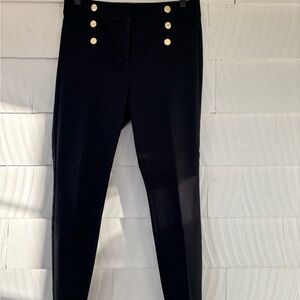 LOFT Black Trousers with Gold Details